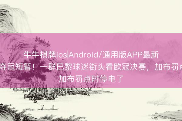 牛牛棋牌ios|Android/通用版APP最新版 没看到夺冠短暂！一群巴黎球迷街头看欧冠决赛，加布罚点时停电了