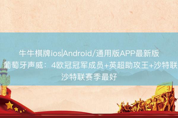 牛牛棋牌ios|Android/通用版APP最新版 太豪华！葡萄牙声威：4欧冠冠军成员+英超助攻王+沙特联赛季最好