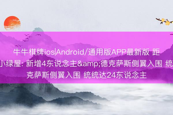 牛牛棋牌ios|Android/通用版APP最新版 距选秀6天! 第3批小绿屋: 新增4东说念主&德克萨斯侧翼入围 统统达24东说念主